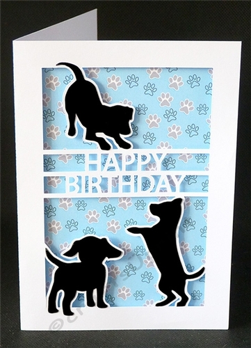 Happy Birthday Puppies Card