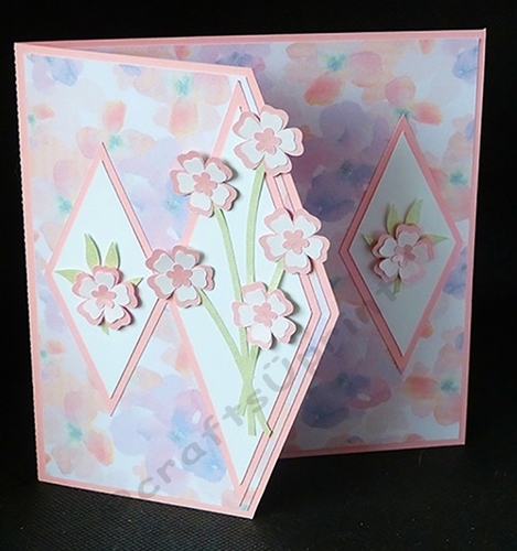 Floral Triple Diamond Card