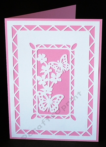 Butterflies and Flowers Overlay Card