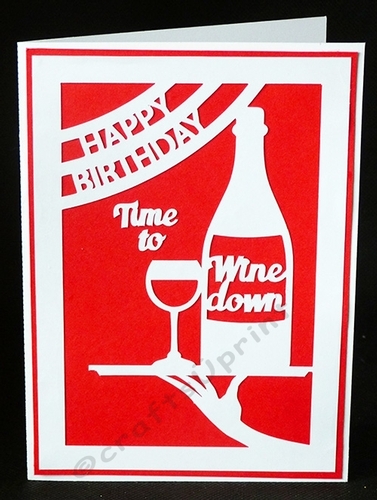 Happy Birthday Wine Card