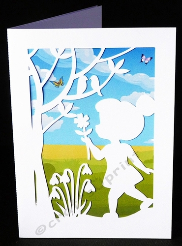 Flower Girl Card with Backing Paper