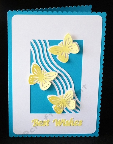 Trio of Butterflies Overlay Card