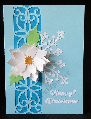 Poinsettia Panel Card