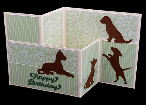 Dogs Double Z Fold Card