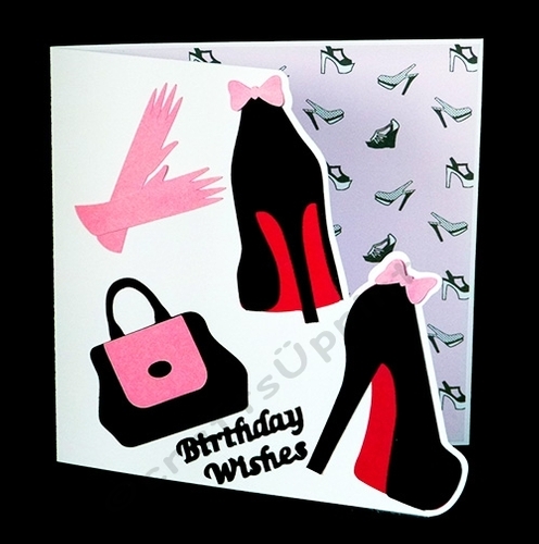 Shoes Shaped Card with backing paper