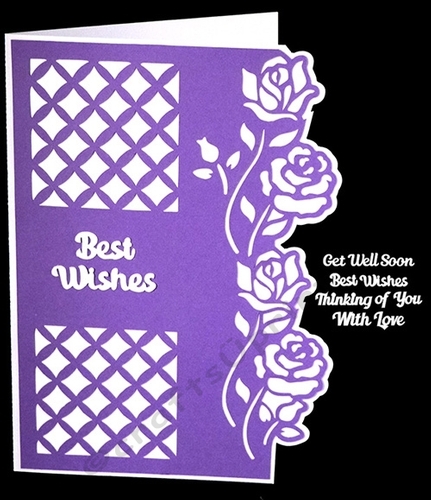 Rose Edge Lattice Card with Sentiments