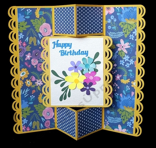 Scalloped Gate Fold Pop Up Card