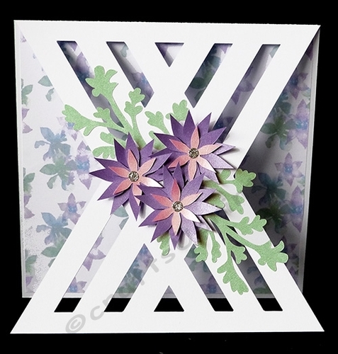 Criss Cross Trellis Card with backing paper