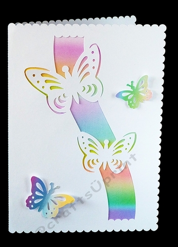 Butterfly Split Card with Backing Paper