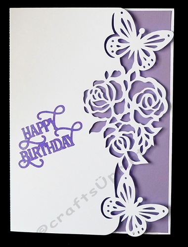 Butterflies and Roses Edge Card