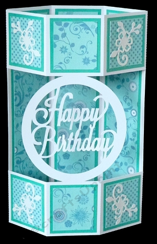 Happy Birthday Hexagonal Box Card