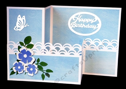 Scalloped Double Z Fold Card