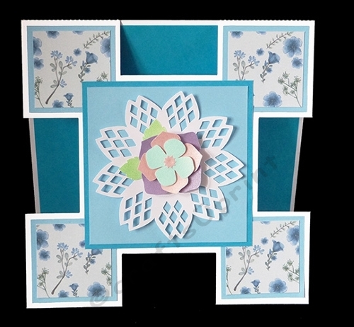 Lattice Flower Cut Out Card