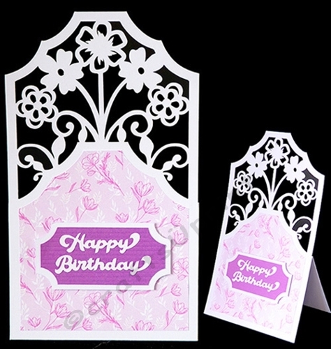 cup1391277_40382 - Floral Easel Stand Card