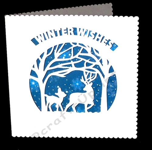 Winter Wishes Reindeer Card