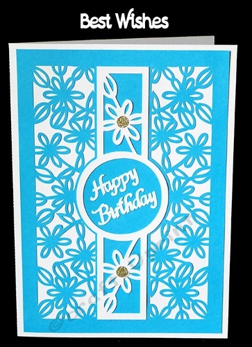 Multi Flowers Overlay Card with Sentiments