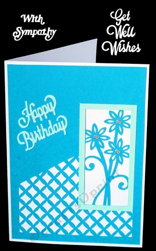 Petal Lattice Aperture Card with Sentiments