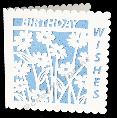 Birthday Wishes Cut Out card