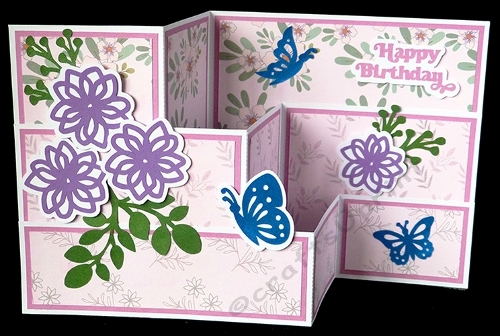 Stepped Triple Z Fold Card