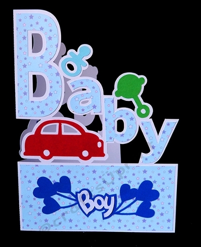 New Baby Boy Letter Card