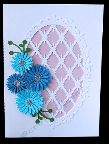 Flower Lattice Aperture  Card