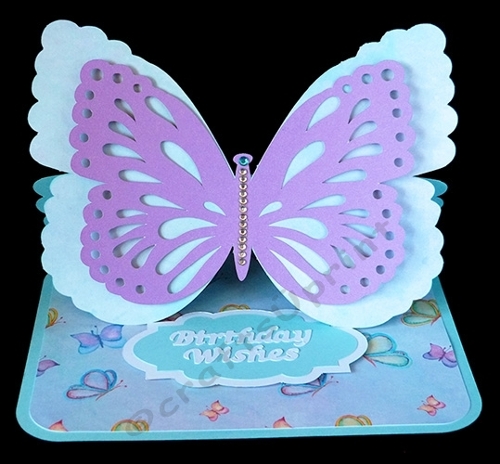 Butterfly Birthday Wishes Easel Card