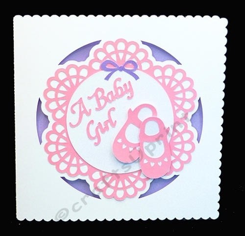Baby Girl Shoes Card