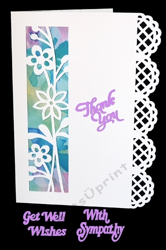 Scalloped Lattice Edge Card with Sentiments