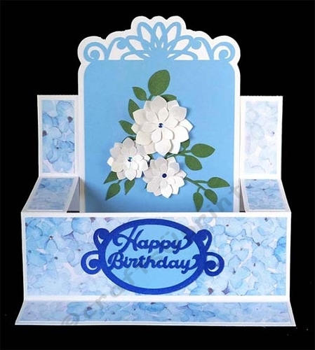 Shaped Floral Step Card