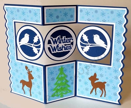 Christmas Circles Z Fold Card