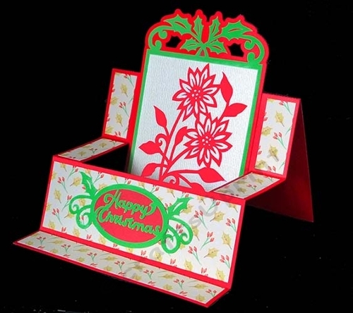 Shaped Christmas Step card