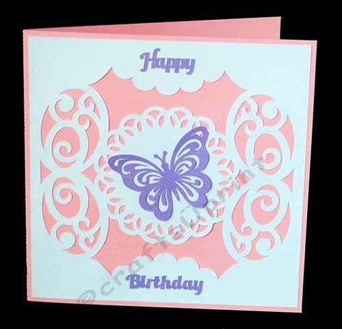 Butterfly Circle Overlay Card
