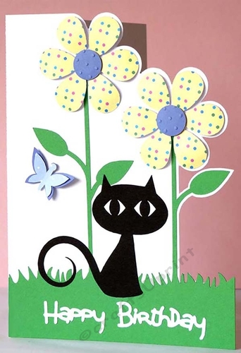 Wide Eyed Cat Card