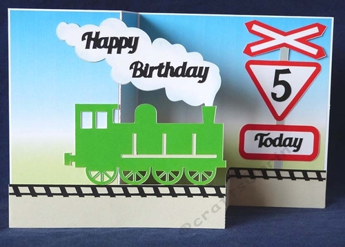 Train Z Fold Card with numbers 1 - 9