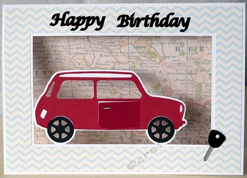 Mini Car Card with Birthday & Fathers Day Sentiments