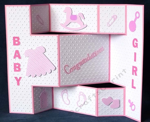 Baby Girl Shutter Card