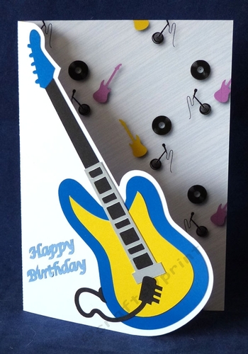Guitar Card and Backing Paper