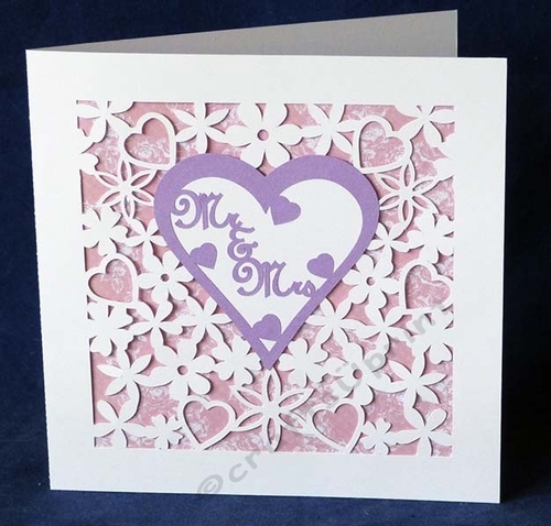 Mr and Mrs Cut Out Card