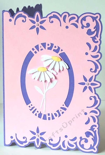 Oval Text Birthday card