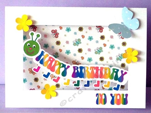 Birthday Bug Aperture Card and Rainbow Paper