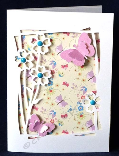 Flowers and Butterflies Aperture Card