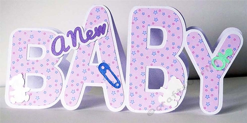 Baby Word Card and Envelope