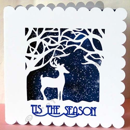 Reindeer in the Snow Card