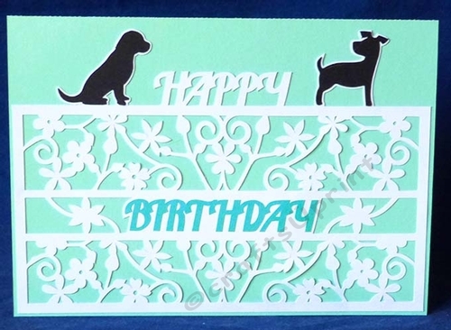 Happy Birthday Puppy Panel Card