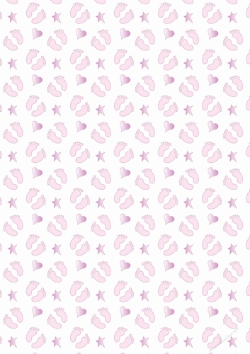 Baby Girl Feet Backing paper