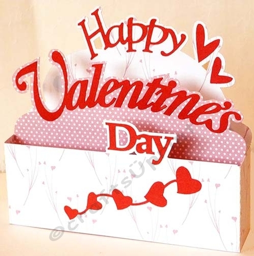 3D Happy Valentines Day Box Card