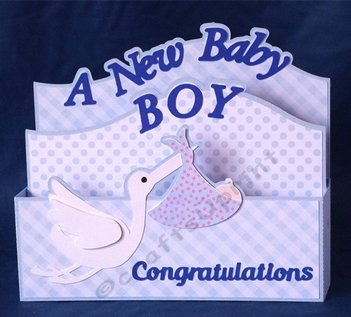 New Baby Boy Box Card