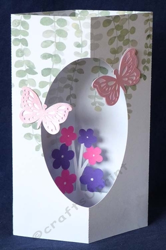 Diagonal Box Card with Butterflies