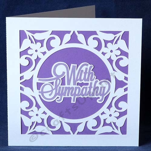 With Sympathy Floral Card