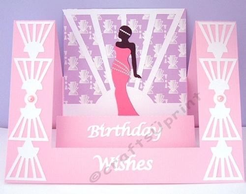 Art Deco Step Card